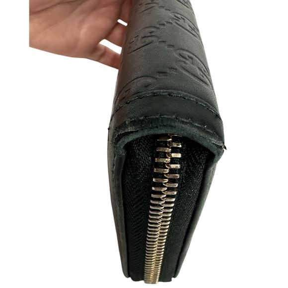 Gucci Big Gg Monogram Guccissima Long Black Wallet - Picture 4 of 16